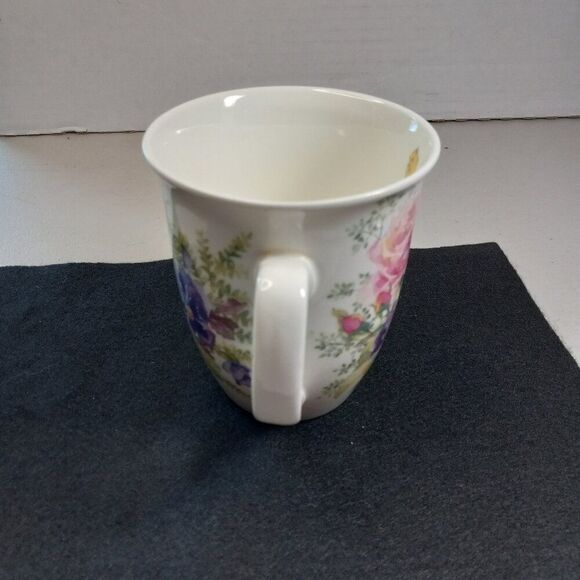 Gail Flores Burton & Burton Abundant Bloom Flower and Butterflys Mug Cottagecore - Picture 2 of 6